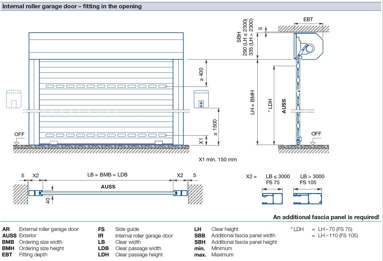 Rollmatic Tubular Drive Colour Finish Roller Garage Doors